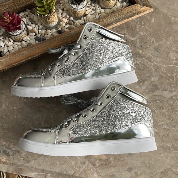 Silver glitter high tops - Picture 7 of 9